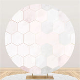 Lofaris Gradient Diamond Pattern Honeycomb Theme Circle Backdrop